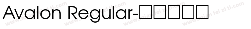 Avalon Regular字体转换
